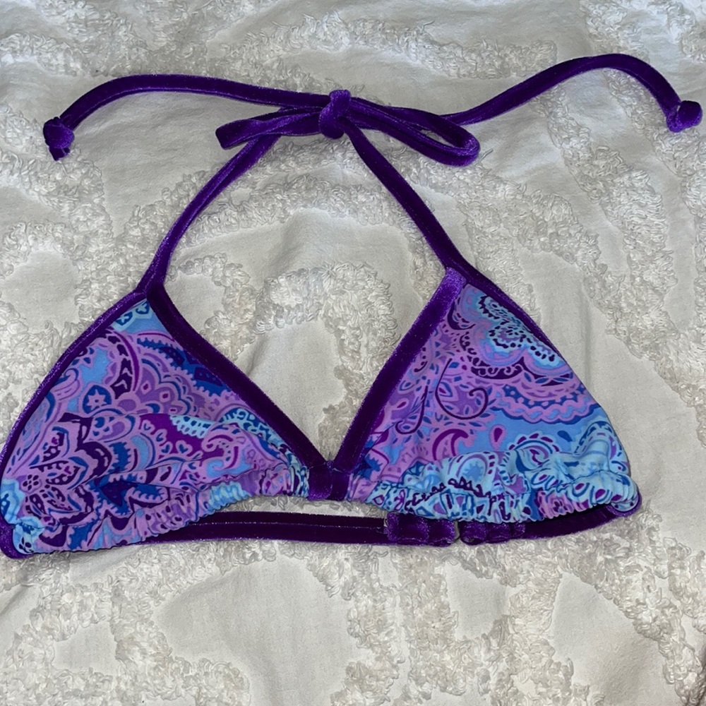 vintage triangle bikini top